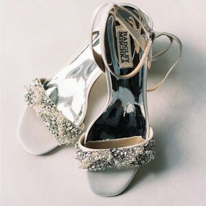 Badgley Mischka Clara Embellished Block Heel